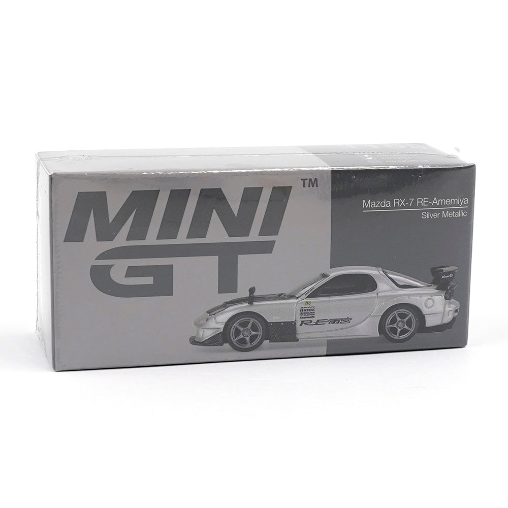 Mini GT 1:64 Mazda RX-7 RE-Amemiya – Silver Metallic MGT01106