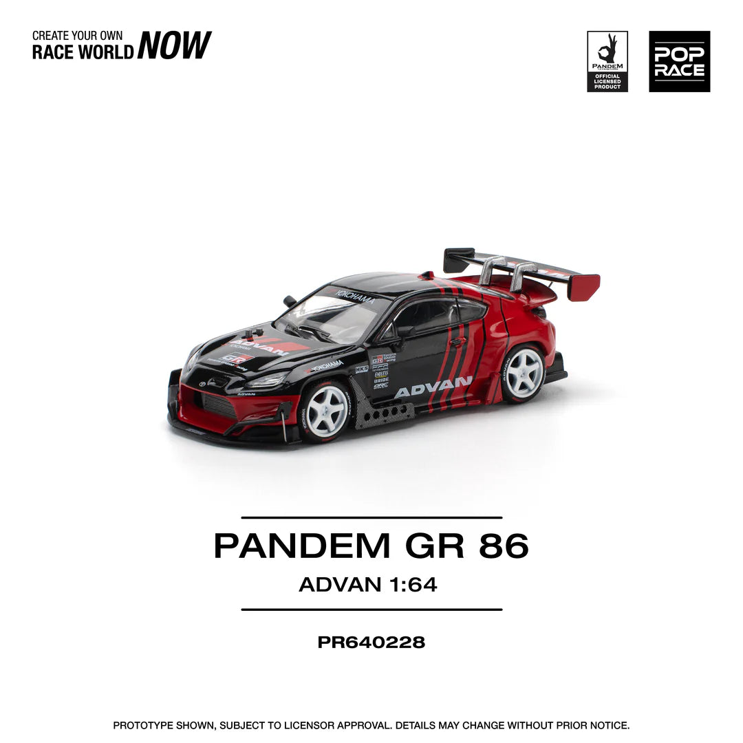 POPRACE 1:64 Pandem GR86 - Advan PR640228