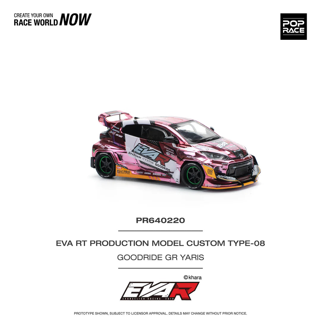 POPRACE 1:64 EVA RT PRODUCTION MODEL CUSTOM TYPE-08 GOODRIDE GR YARIS PR640220