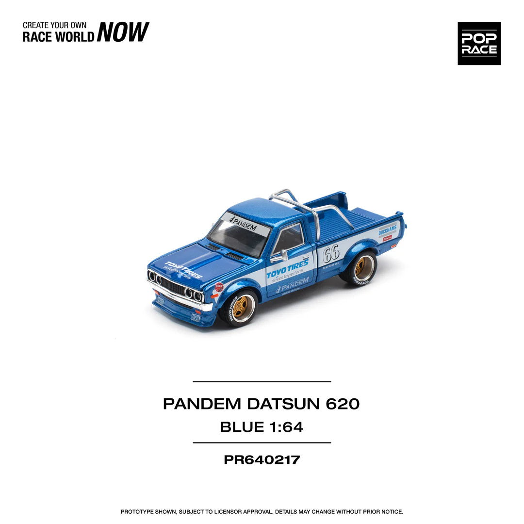 POPRACE 1:64 PANDEM DATSUN 620 BLUE PR640217