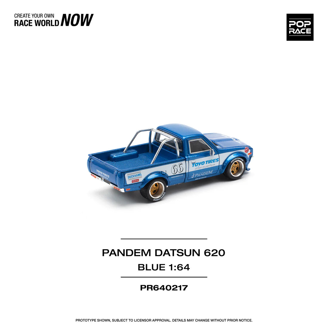 POPRACE 1:64 PANDEM DATSUN 620 BLUE PR640217