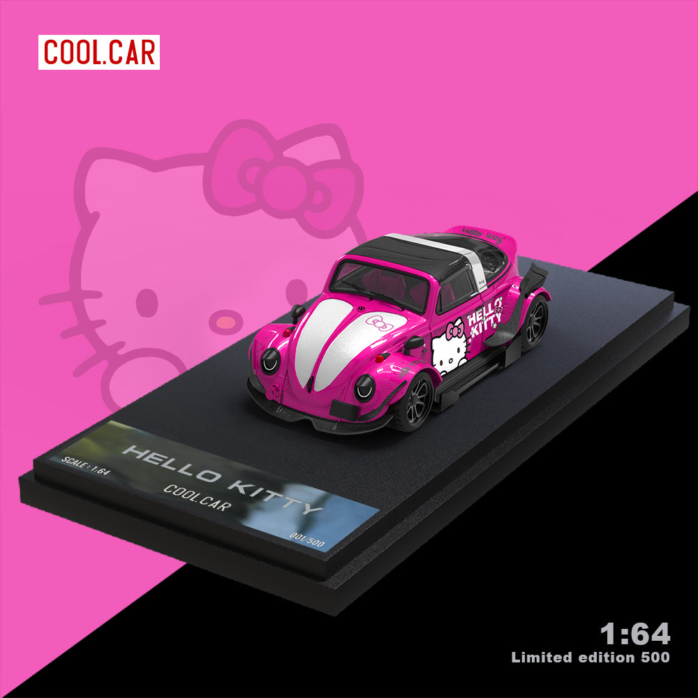 Cool Car 1:64 Volkswagen Beetle- Hello Kitty