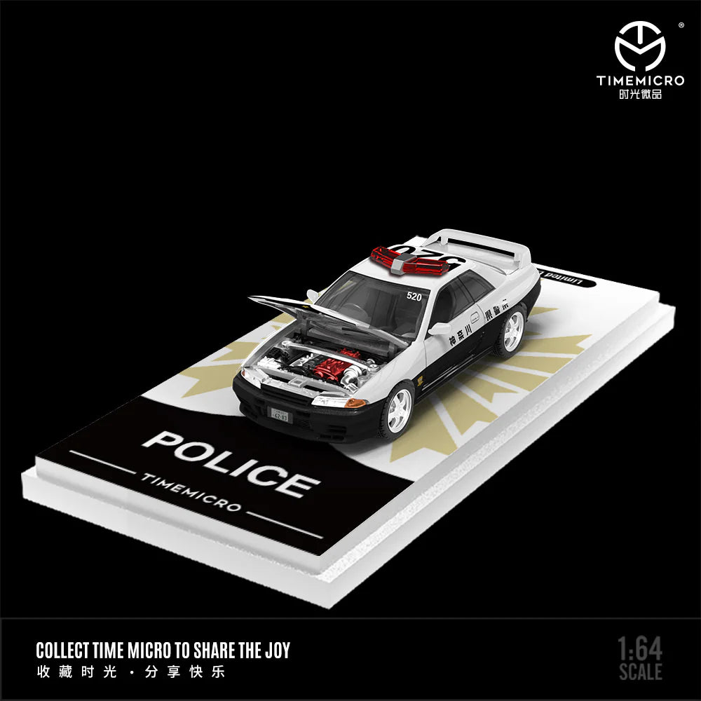 TimeMicro 1:64 Nissan GTR R32 Police Set