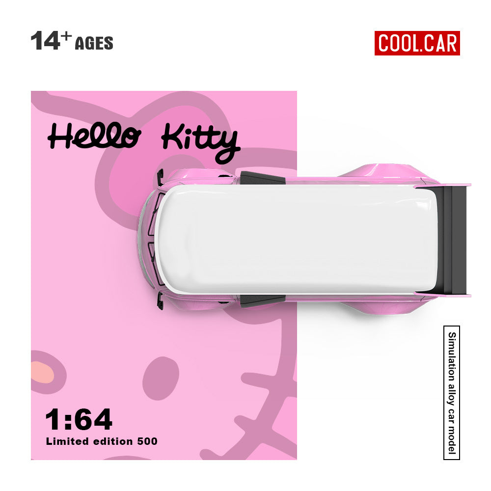 Cool Car* 1:64 *Volkswagen* T1 - Hello Kitty - Light Pink