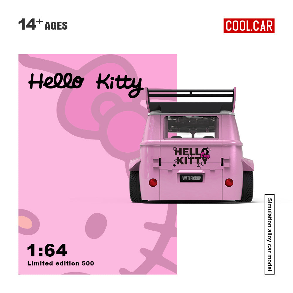 Cool Car* 1:64 *Volkswagen* T1 - Hello Kitty - Light Pink