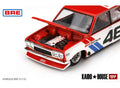 1/64 Kaido House Datsun 510 Pro Street BRE510 V2 #46, red/white/blue with 8 spoke rims