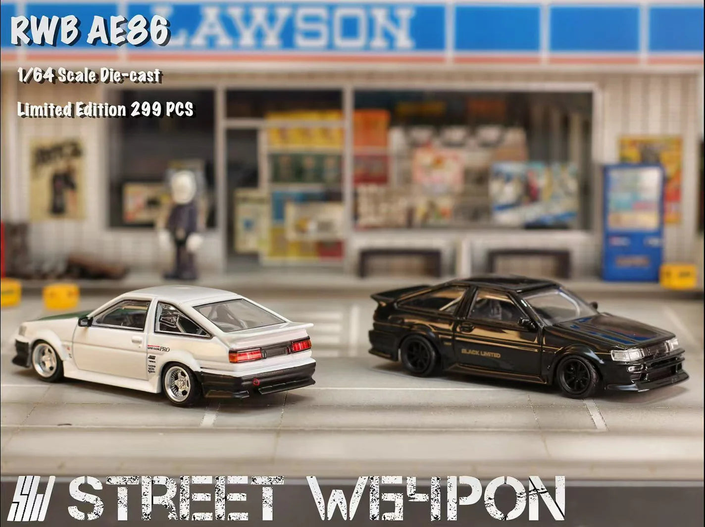 Toyota RWB AE86 (Black) - Street Warrior - 1:64