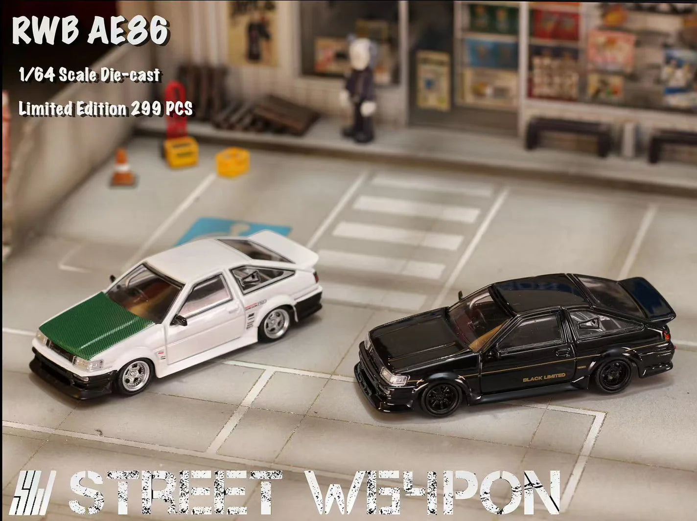 Toyota RWB AE86 (Black) - Street Warrior - 1:64