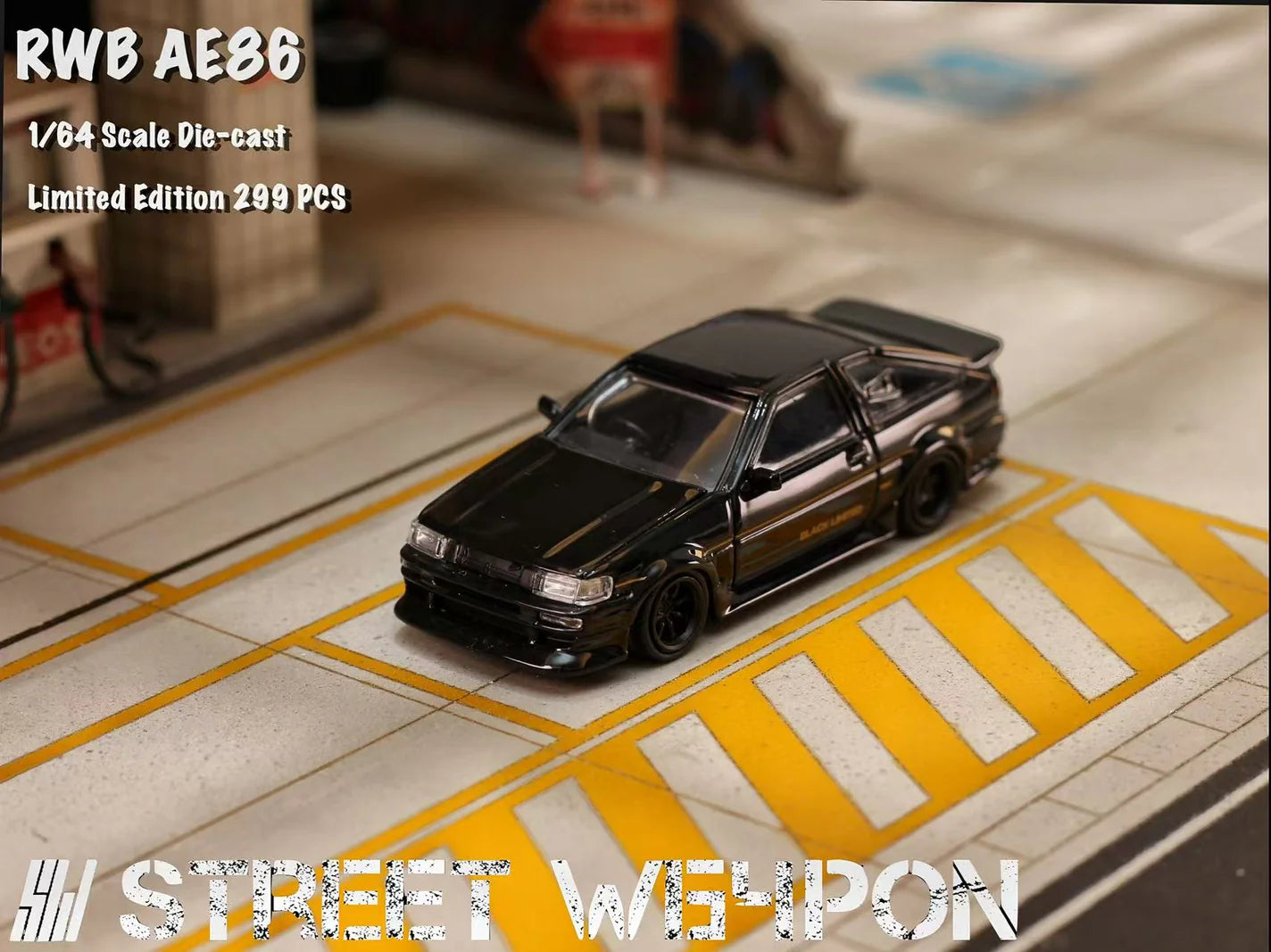 Toyota RWB AE86 (Black) - Street Warrior - 1:64