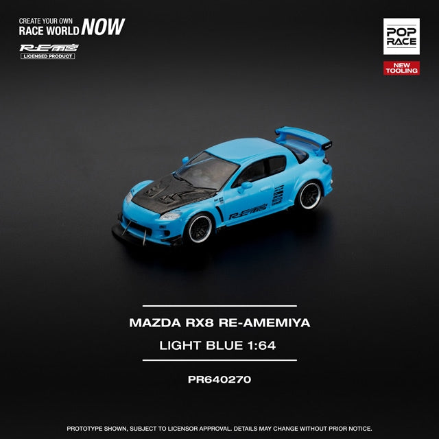 1/64 MAZDA RX-8 RE-AMEMIYA - LIGHT BLUE Mazda RX-8 RE Amemiya Light Blue