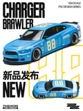 TimeMicro x PSC DESIGN 1:64 Dodge Charger "Brawler" Daytona Blue