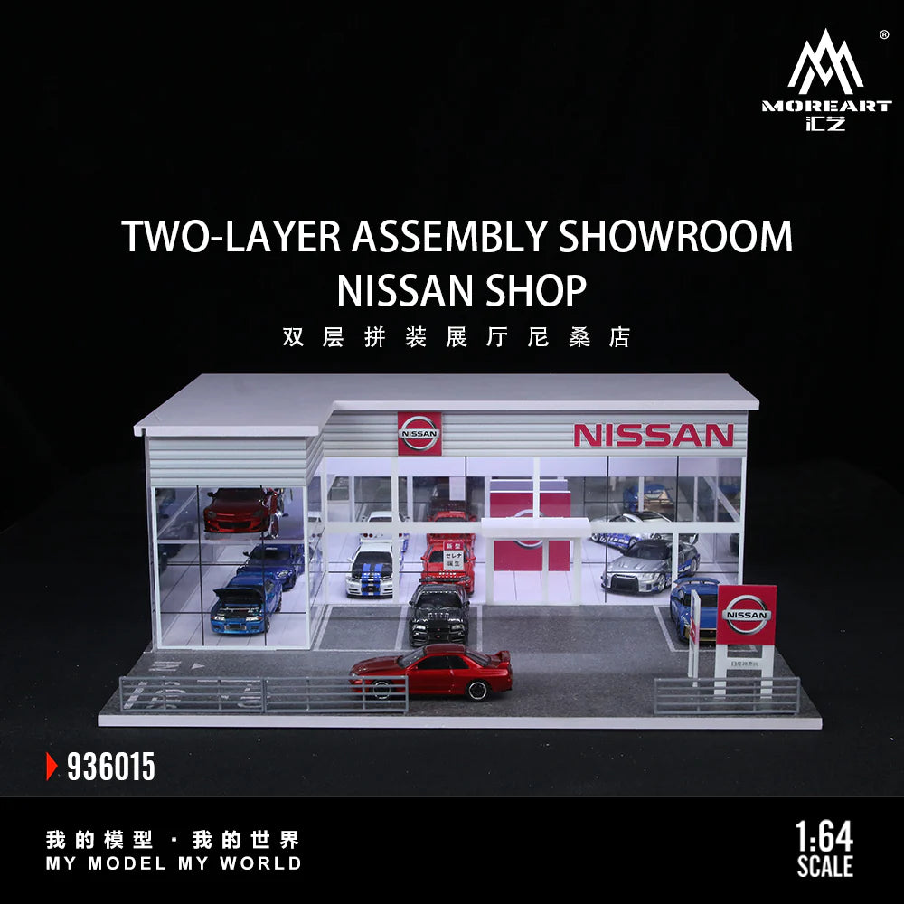 MoreArt 1:64 TWO-LAYER ASSEMBLY SHOWROOM NISSAN SHOP MO936015