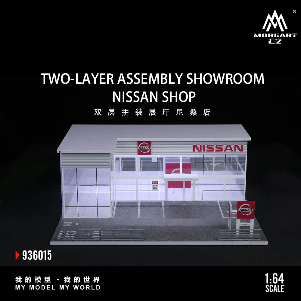 MoreArt 1:64 TWO-LAYER ASSEMBLY SHOWROOM NISSAN SHOP MO936015