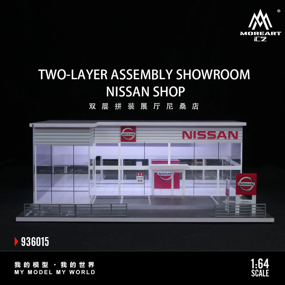 MoreArt 1:64 TWO-LAYER ASSEMBLY SHOWROOM NISSAN SHOP MO936015