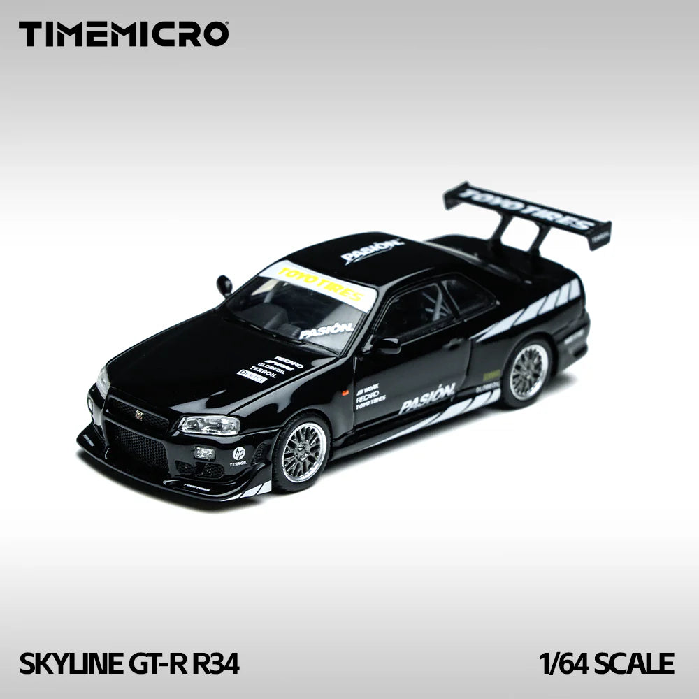 TimeMicro 1:64 Nissan Skyline GTR R34 Black