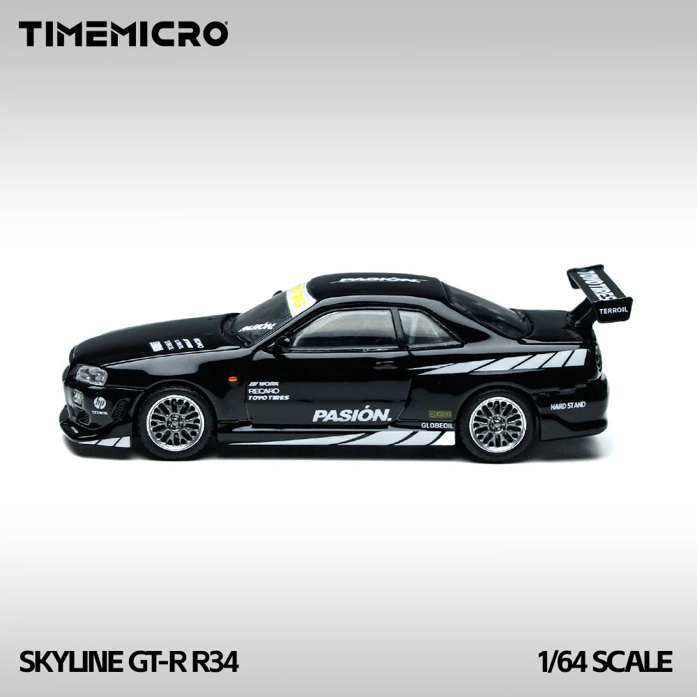 TimeMicro 1:64 Nissan Skyline GTR R34 Black