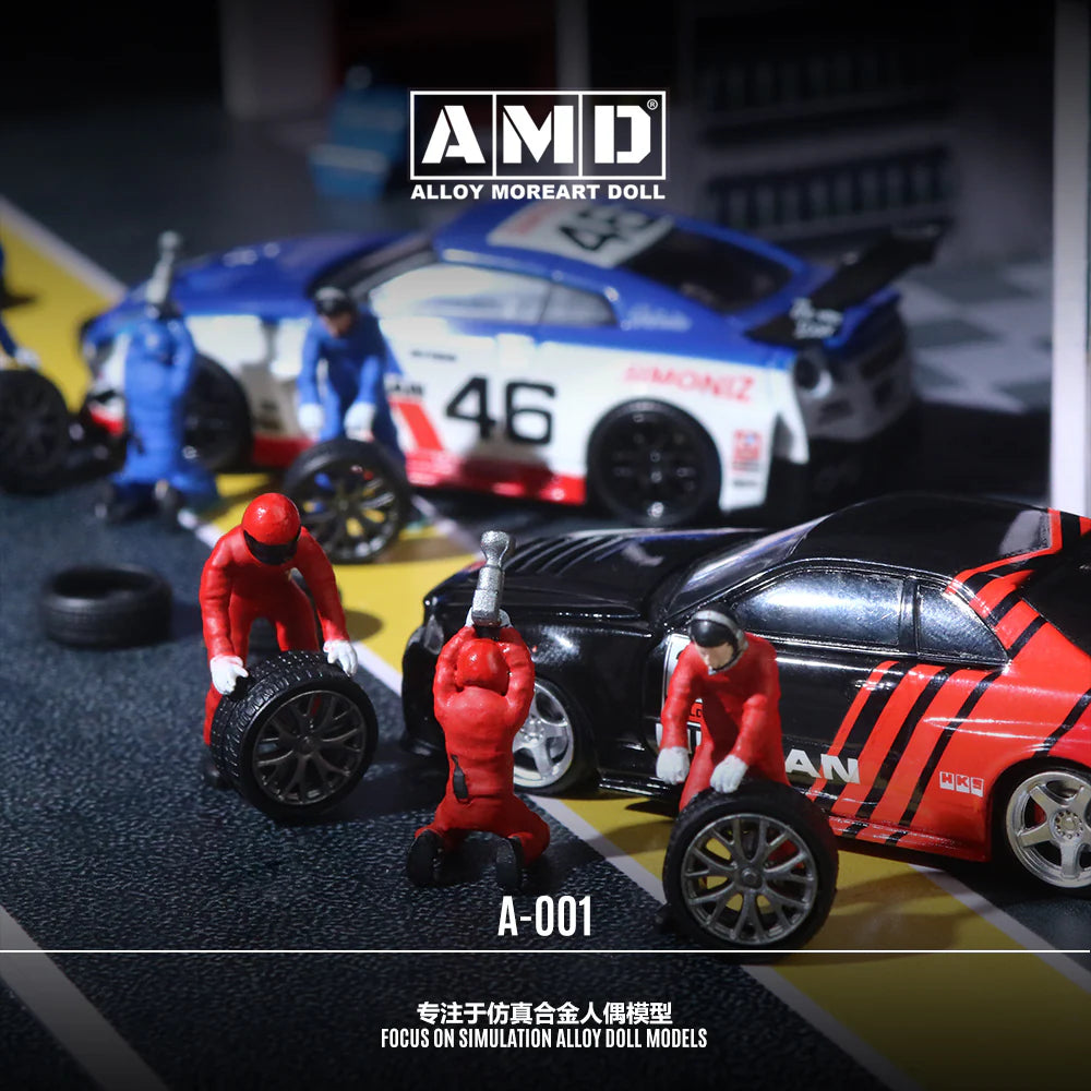 ALLOY MOREART DOLL 1:64 Car Repair Worker Doll Set (3 Colours)