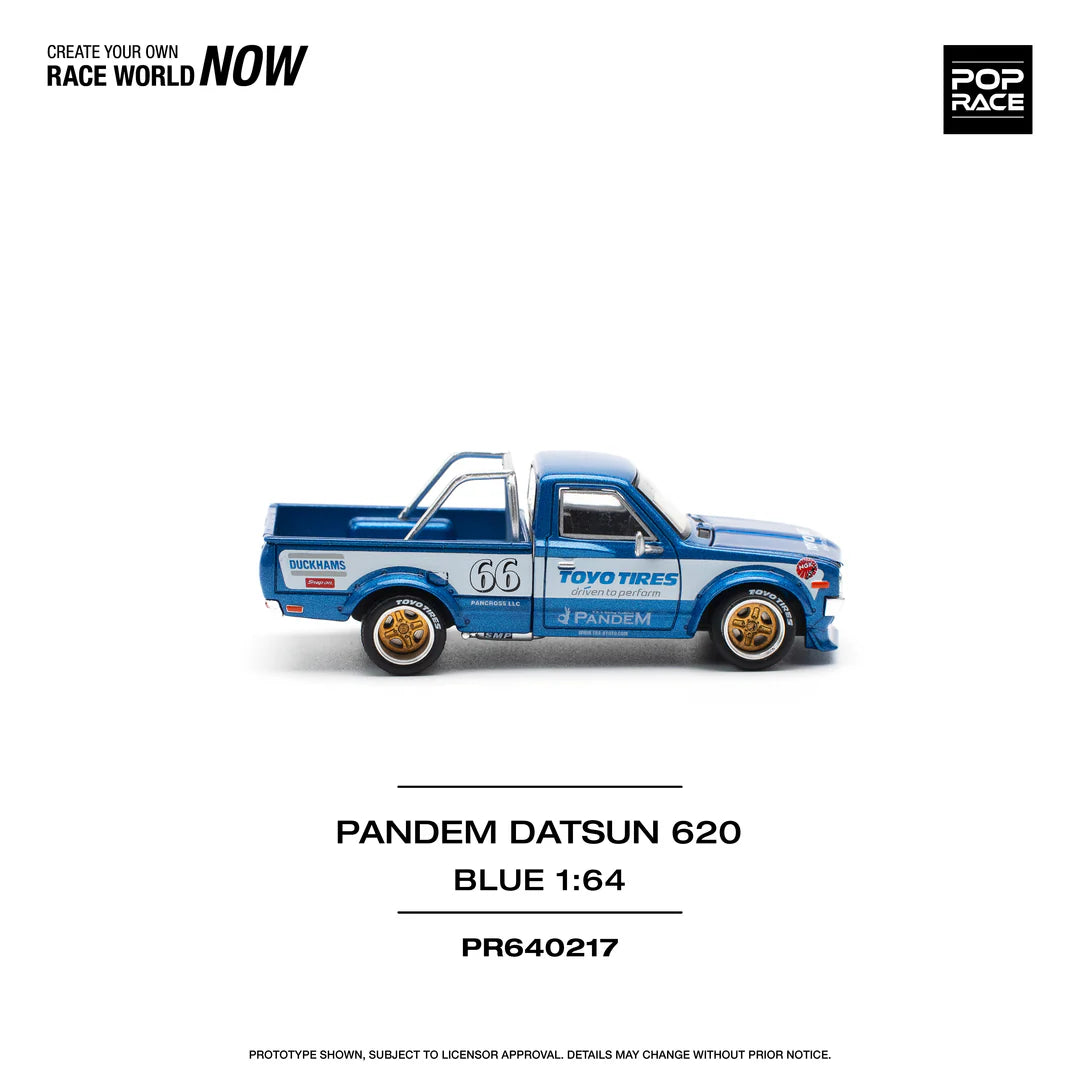 POPRACE 1:64 PANDEM DATSUN 620 BLUE PR640217