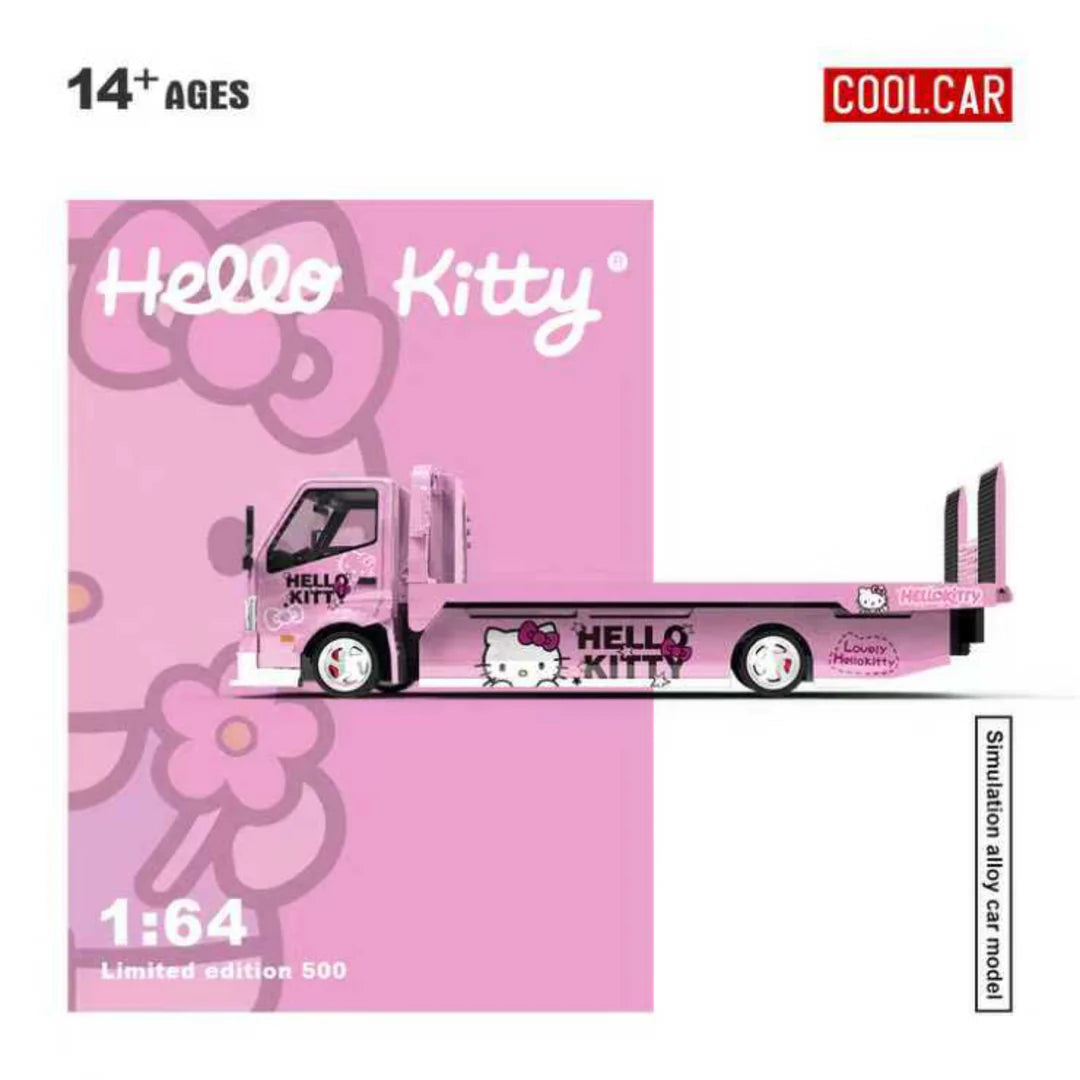 Cool Car 1:64 Hino H300 Flatbed Trailer - Hello Kitty Livery