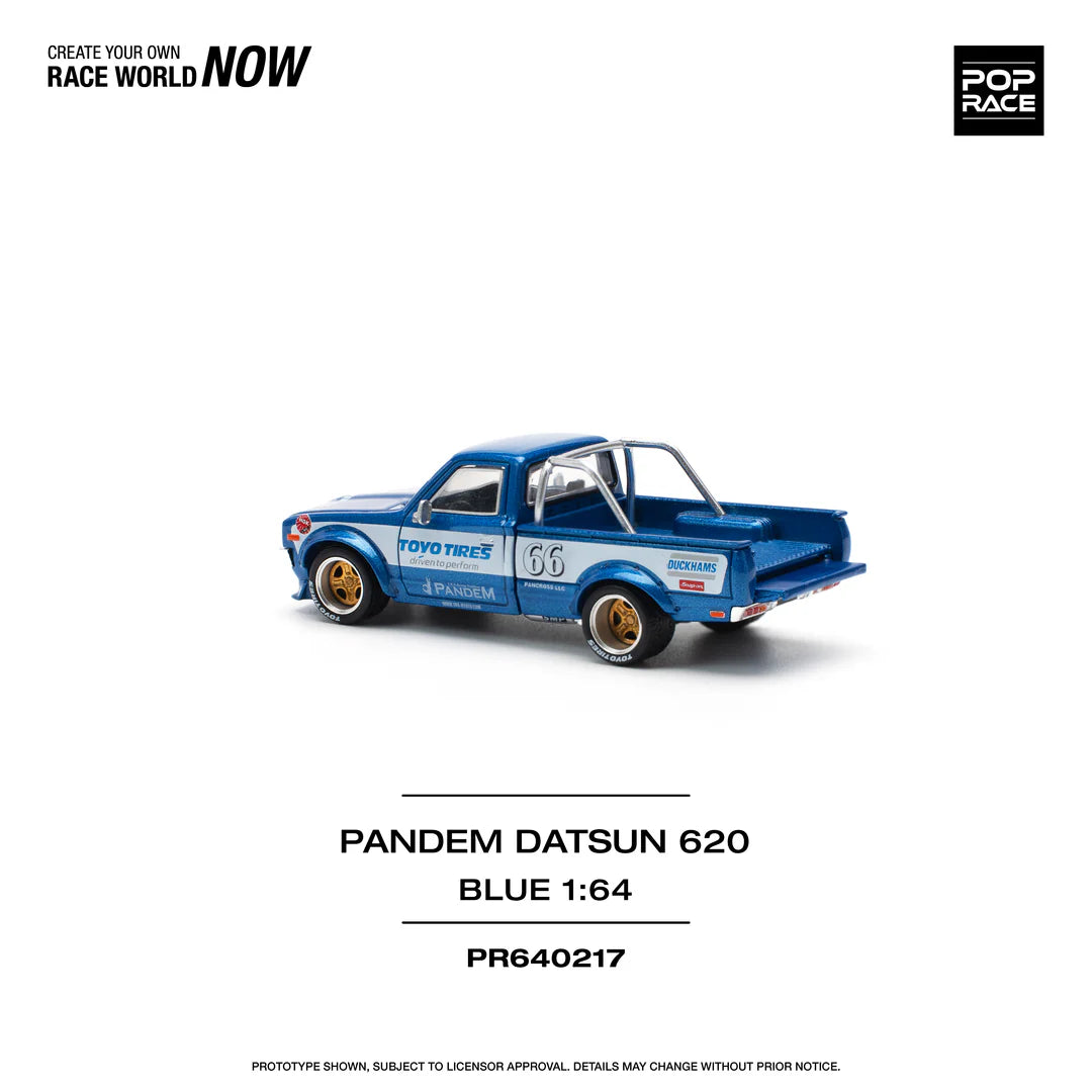 POPRACE 1:64 PANDEM DATSUN 620 BLUE PR640217