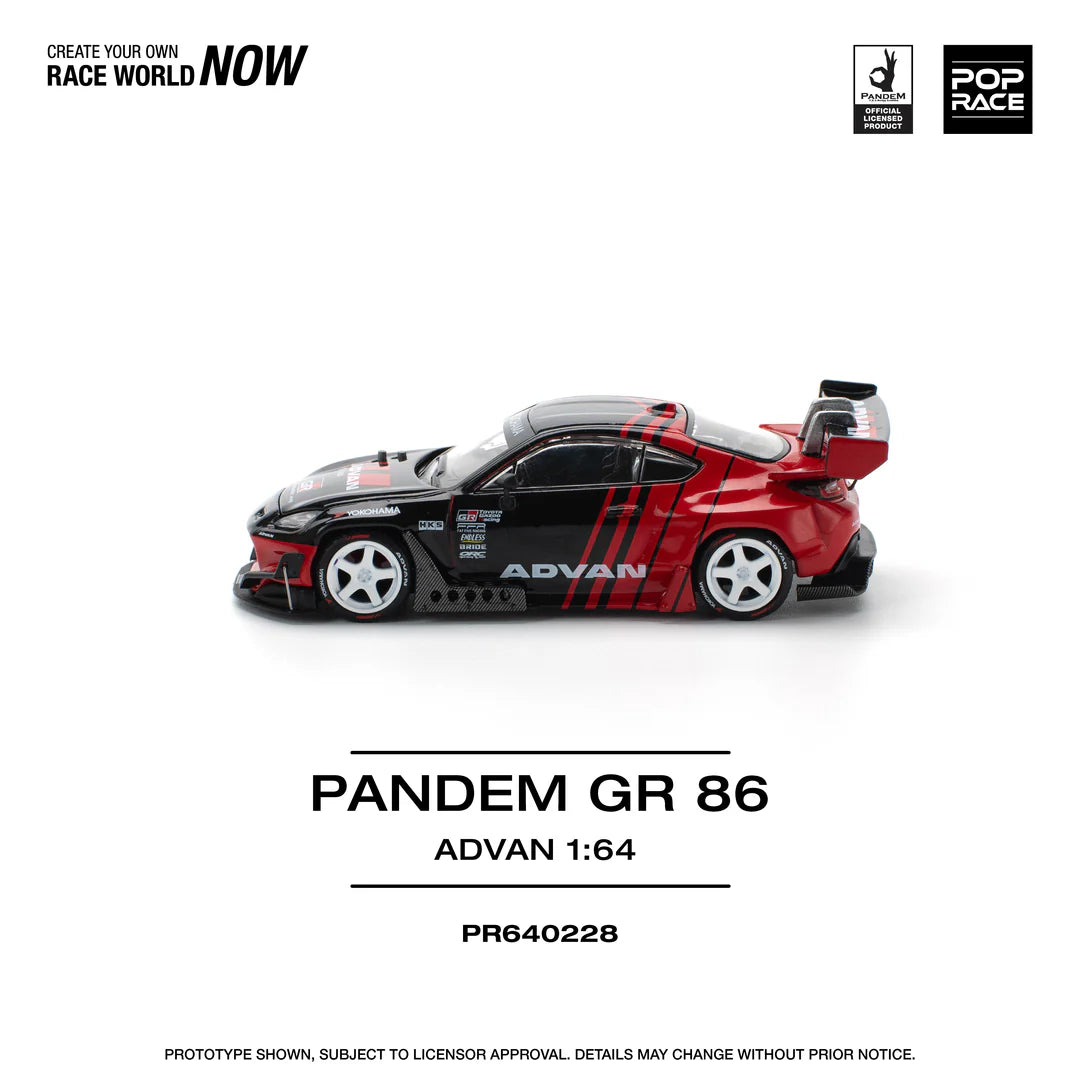 POPRACE 1:64 Pandem GR86 - Advan PR640228