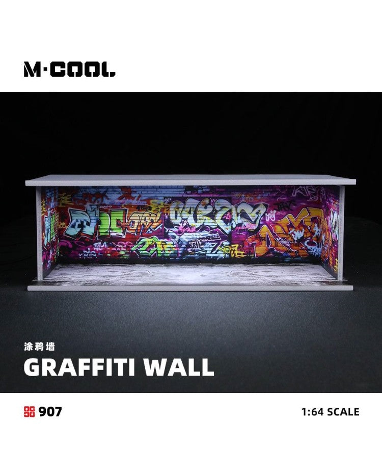 M·COOL 1:64 Simple lighting assembly scene model Graffiti wall MC914907