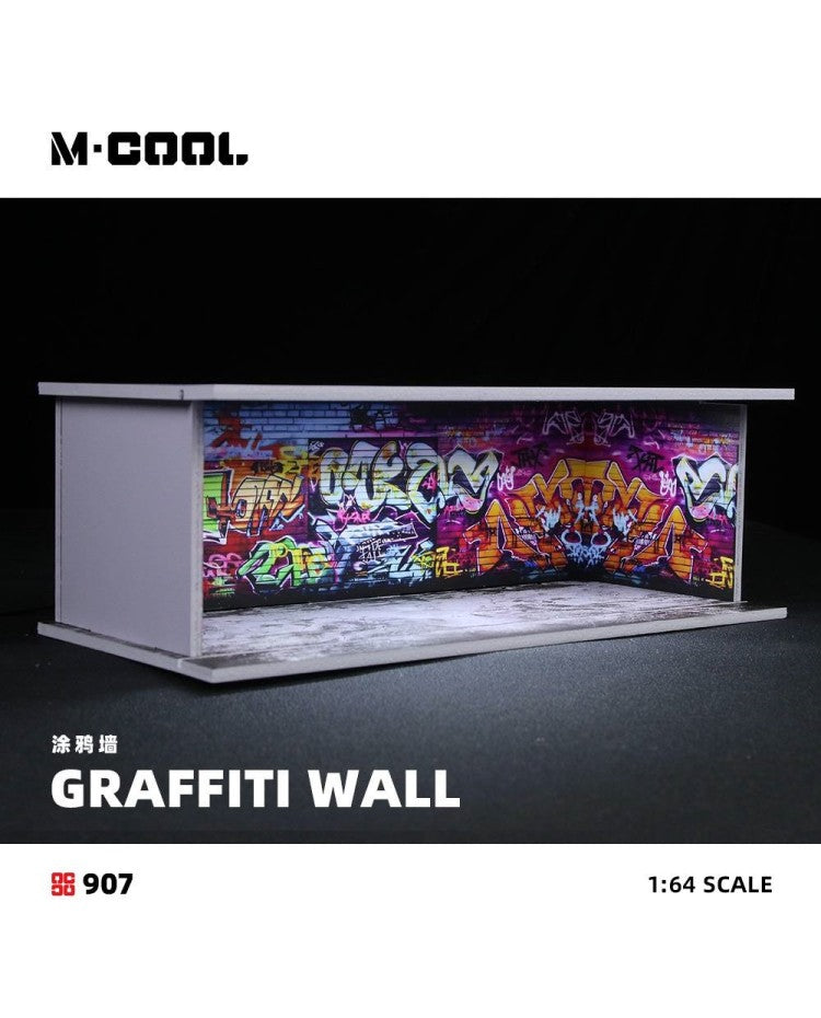M·COOL 1:64 Simple lighting assembly scene model Graffiti wall MC914907