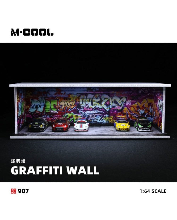 M·COOL 1:64 Simple lighting assembly scene model Graffiti wall MC914907