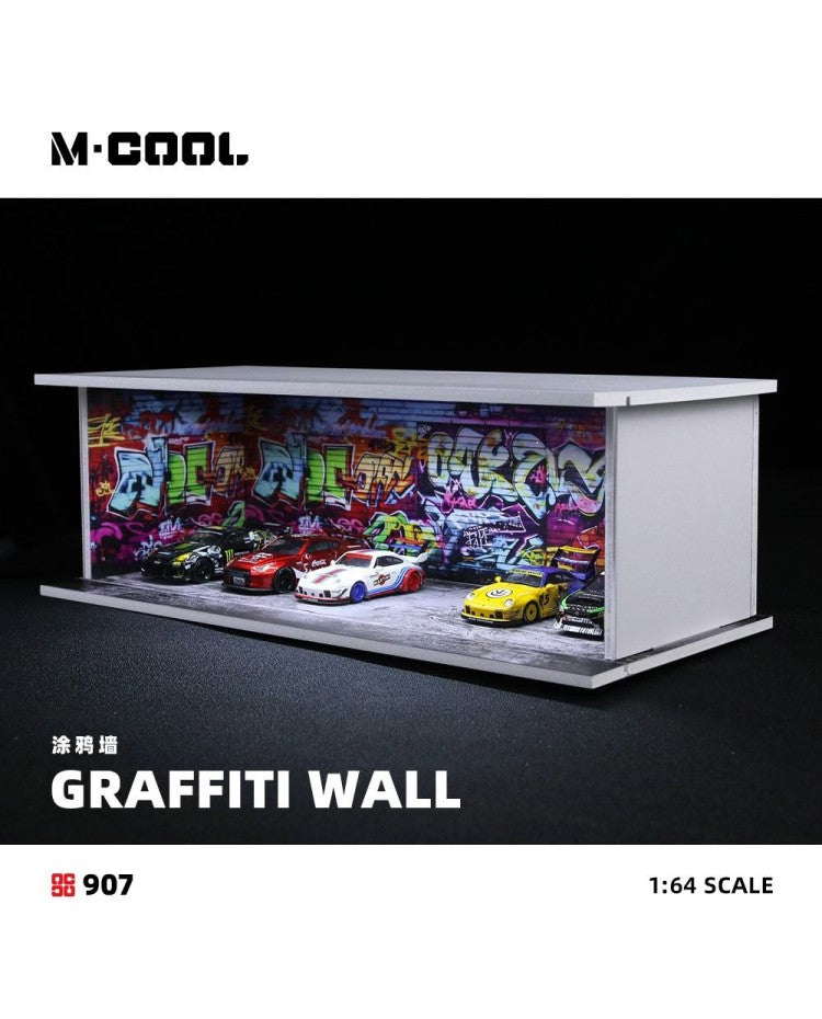 M·COOL 1:64 Simple lighting assembly scene model Graffiti wall MC914907
