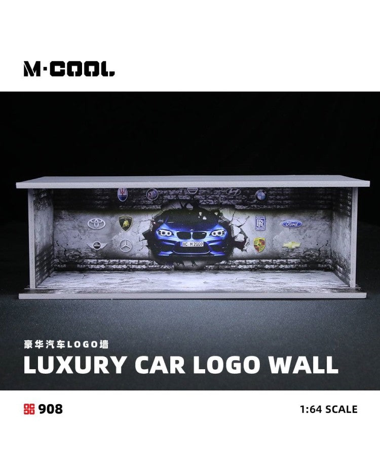 M·COOL 1:64 Simple lighting assembly scene model Luxury car logo wall MC914908