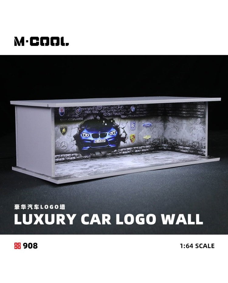 M·COOL 1:64 Simple lighting assembly scene model Luxury car logo wall MC914908