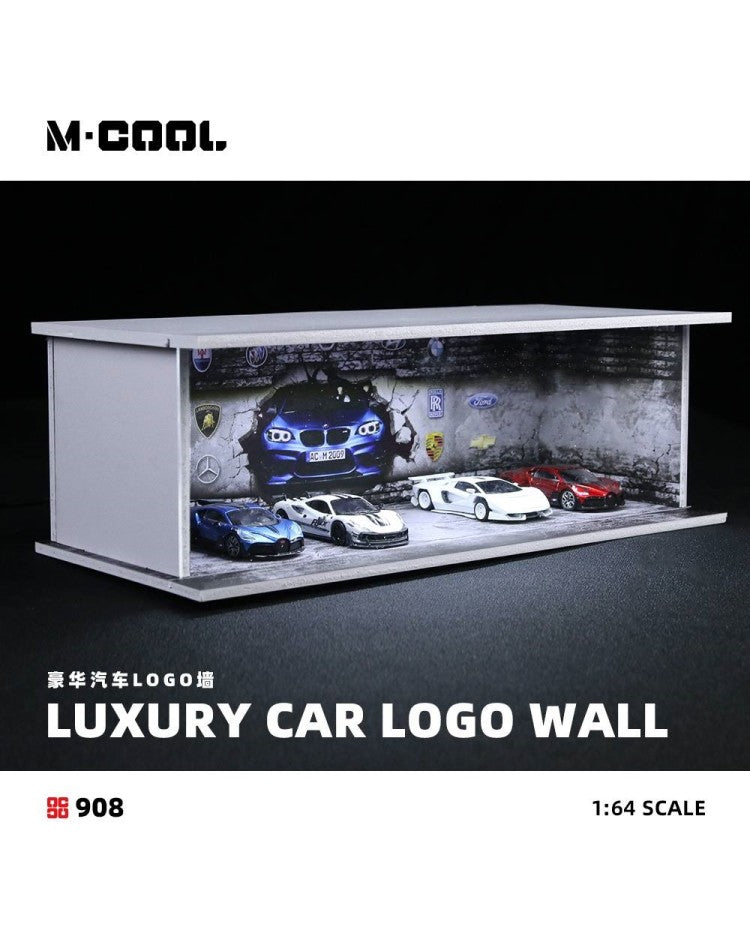 M·COOL 1:64 Simple lighting assembly scene model Luxury car logo wall MC914908