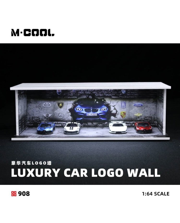 M·COOL 1:64 Simple lighting assembly scene model Luxury car logo wall MC914908