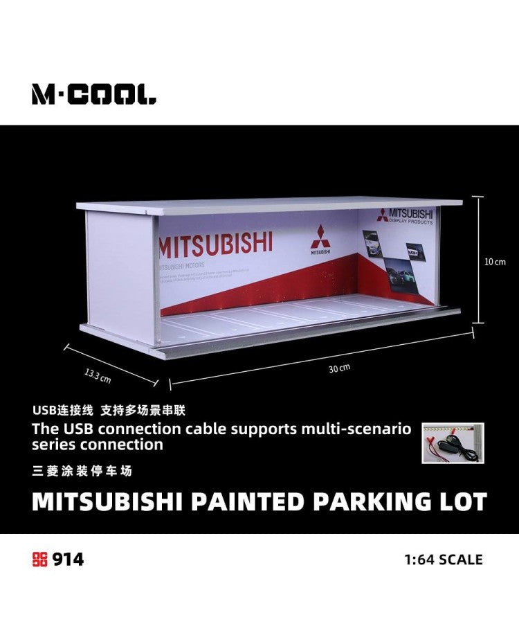 M·COOL 1:64 Simple lightning assembly scene model Mitsubishi painted parking lot MC914914