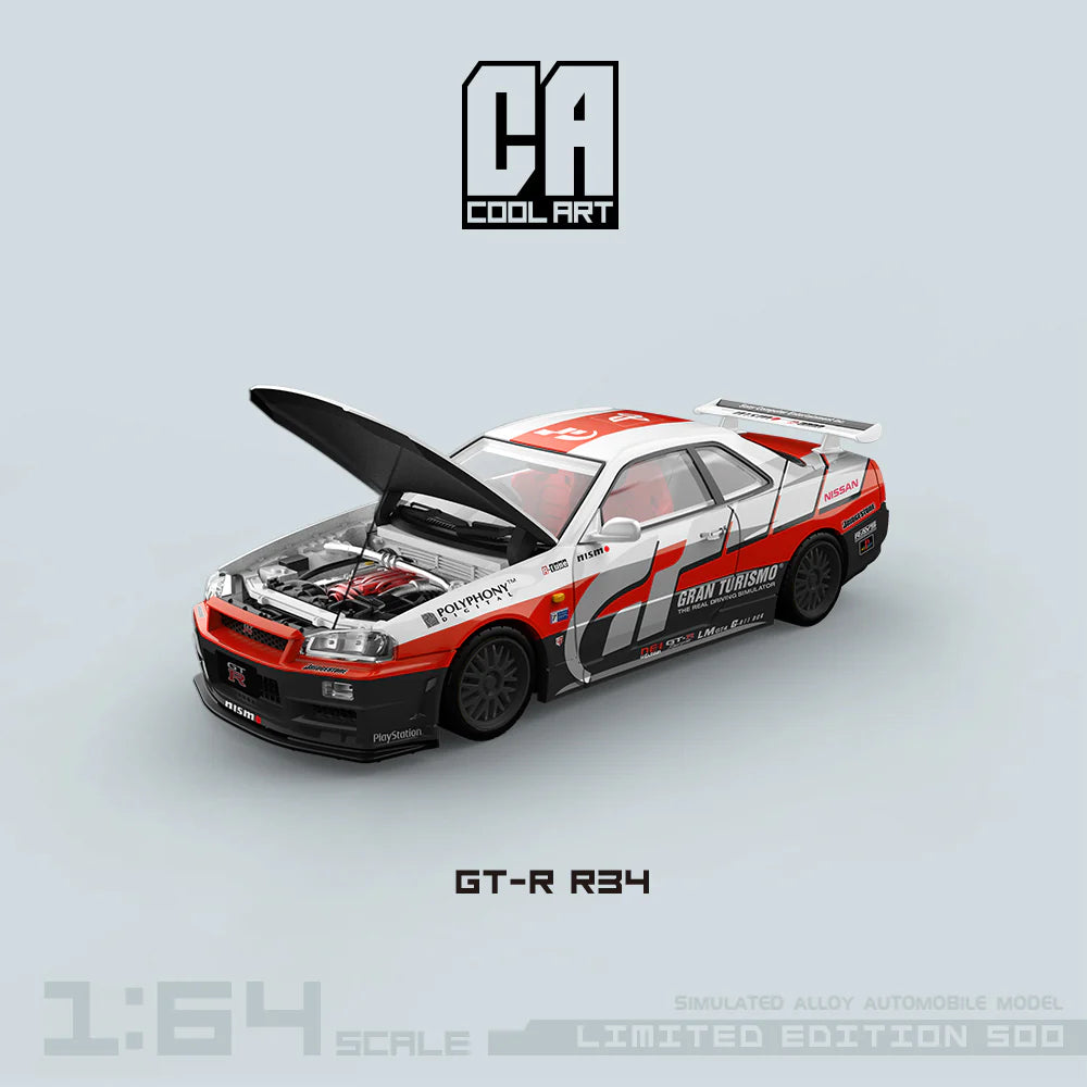 COOL ART 1:64 Nissan Skyline GT-R R34 Gran Turismo 3 Versions