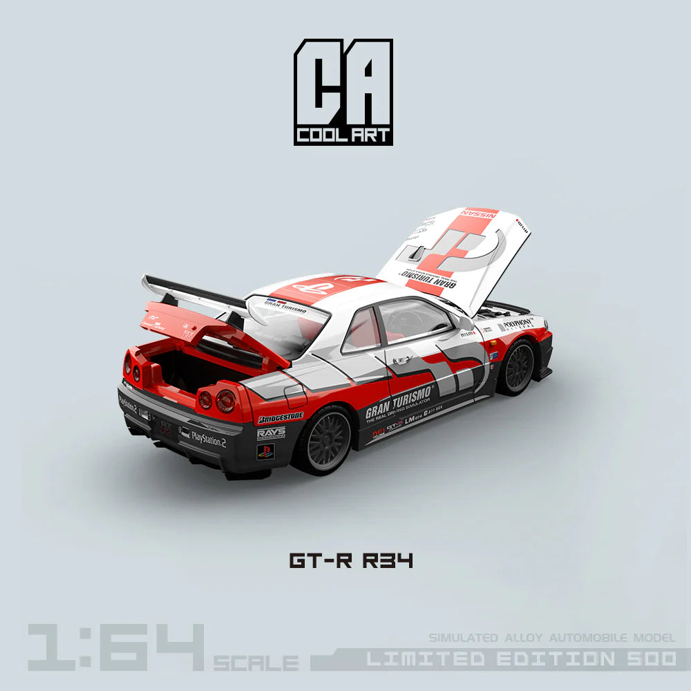 COOL ART 1:64 Nissan Skyline GT-R R34 Gran Turismo 3 Versions