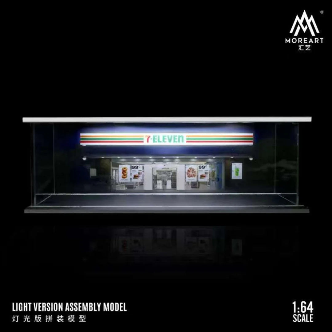 MoreArt 1:64 Parking Lot Scene Model 7-Eleven