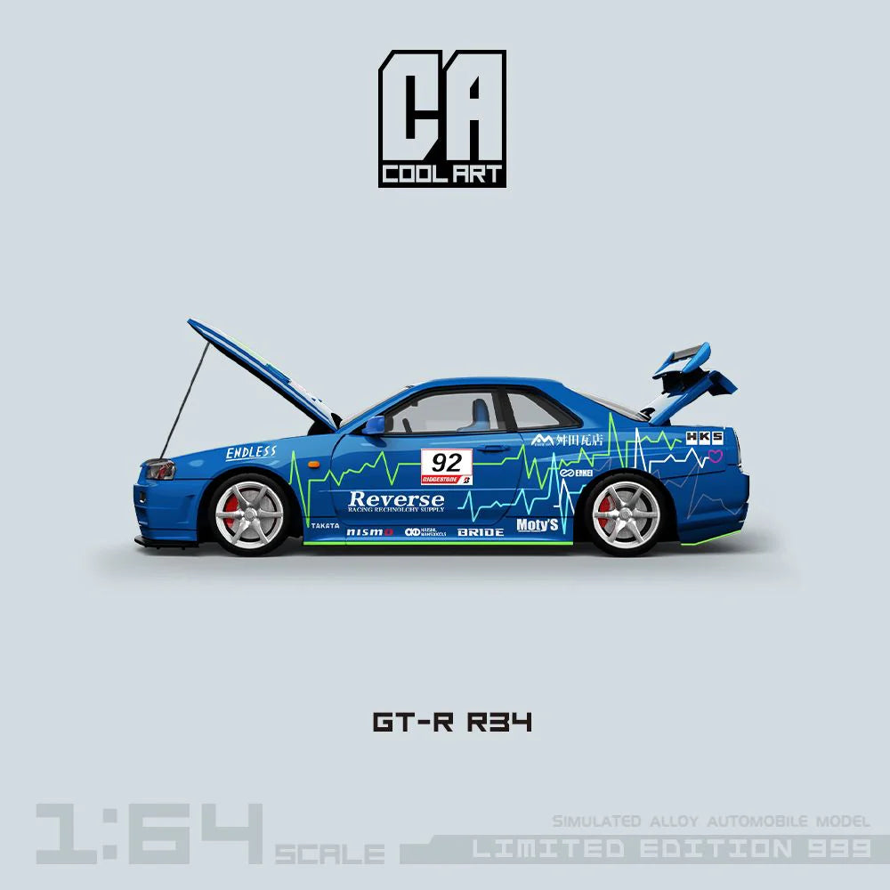 1:64 Nissan Skyline GT-R R34 -Blue