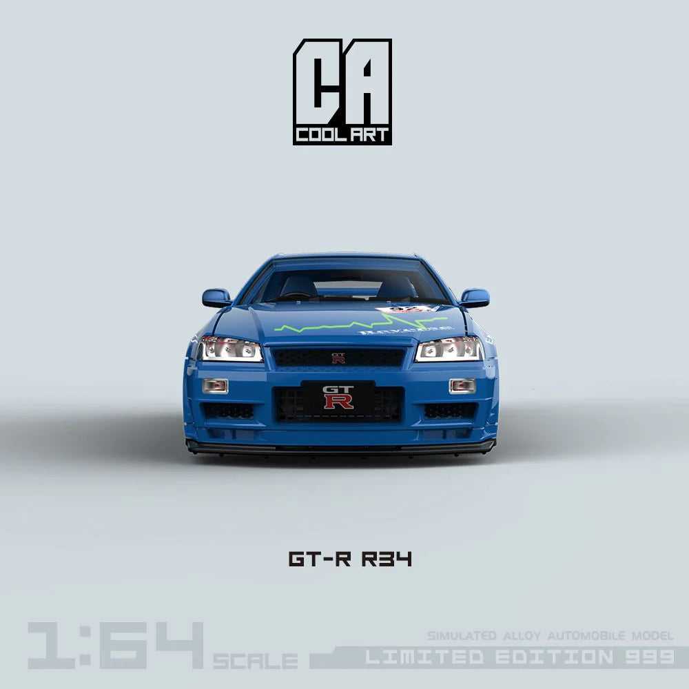 1:64 Nissan Skyline GT-R R34 -Blue