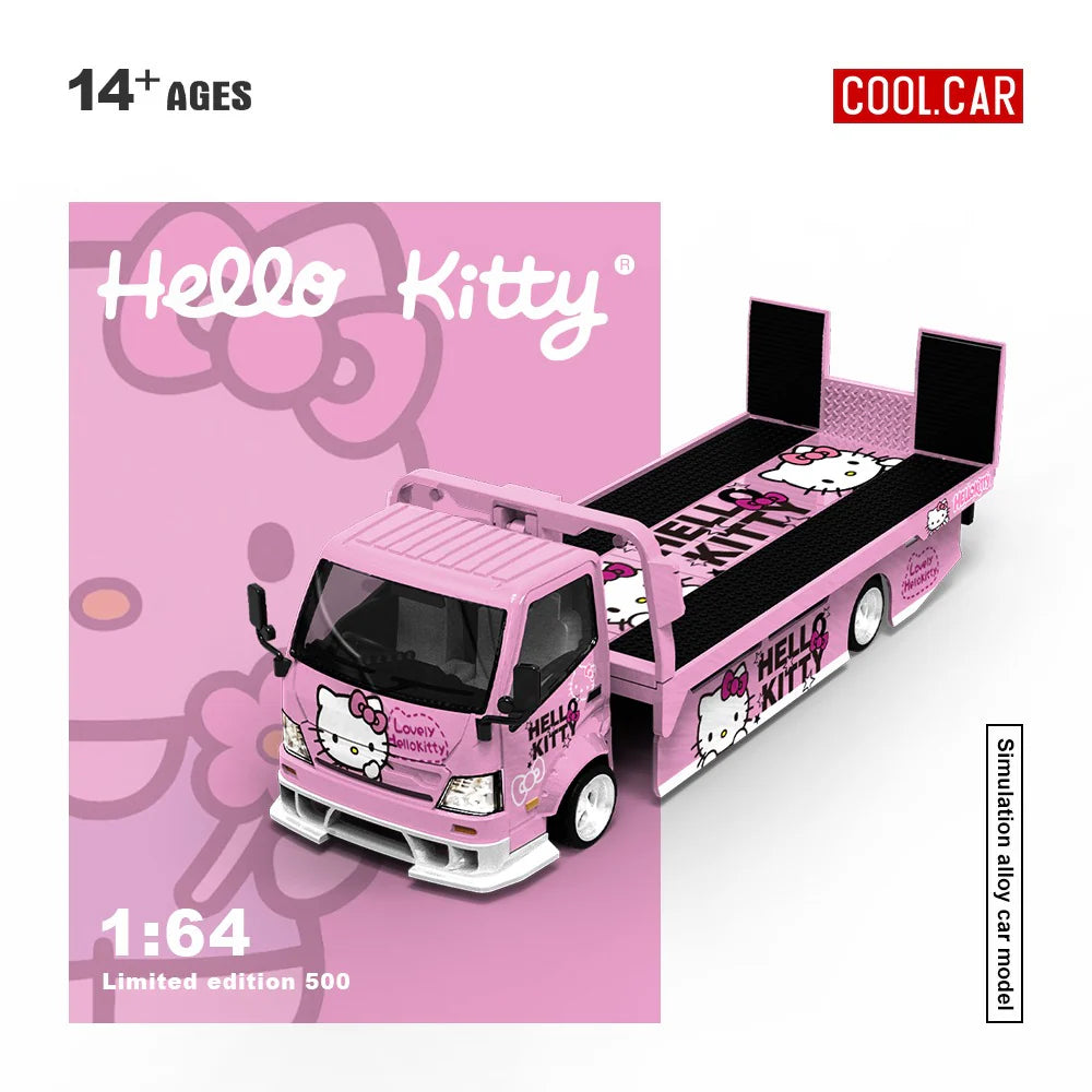 Cool Car 1:64 Hino H300 Flatbed Trailer - Hello Kitty Livery