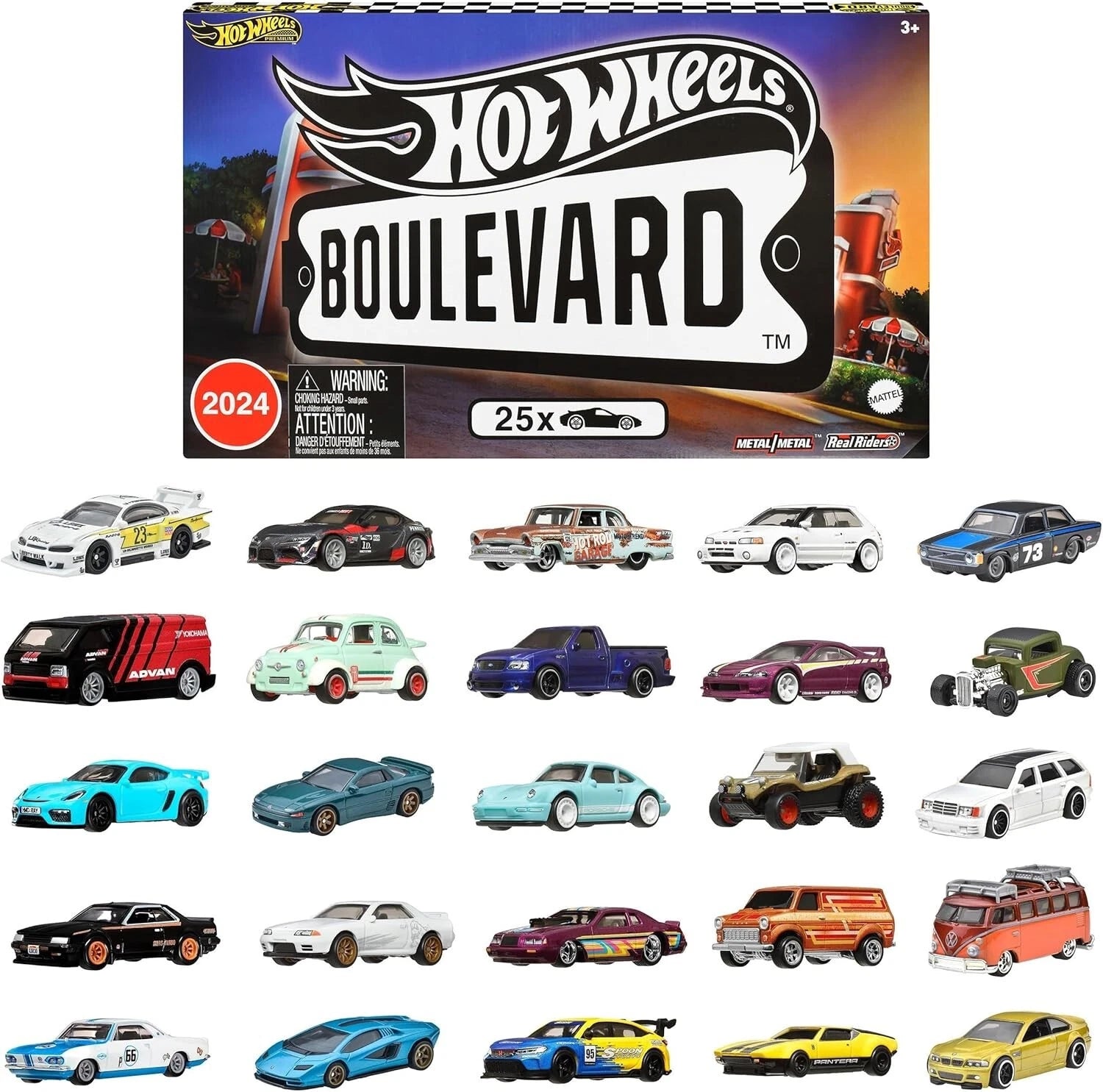2024 Hot Wheels Boulevard 25 Car Factory Set – TimeMicroDenmark 1:64